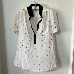 Sheer polkadot shirt